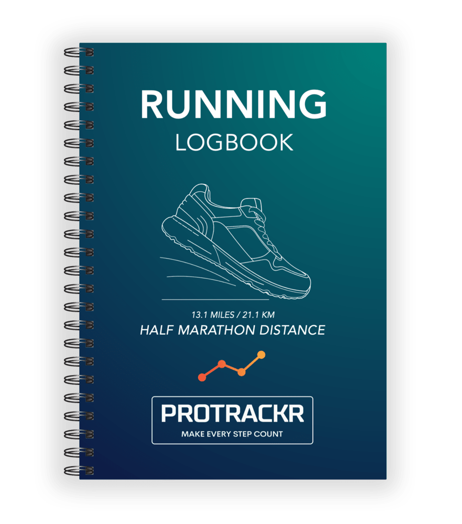 Half Marathon Training Logbook, Turquoise Cover
