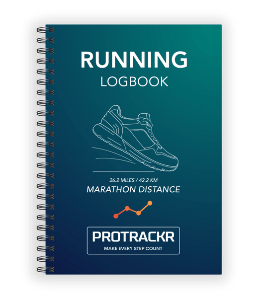 Marathon Training Logbook, Turquoise Cover