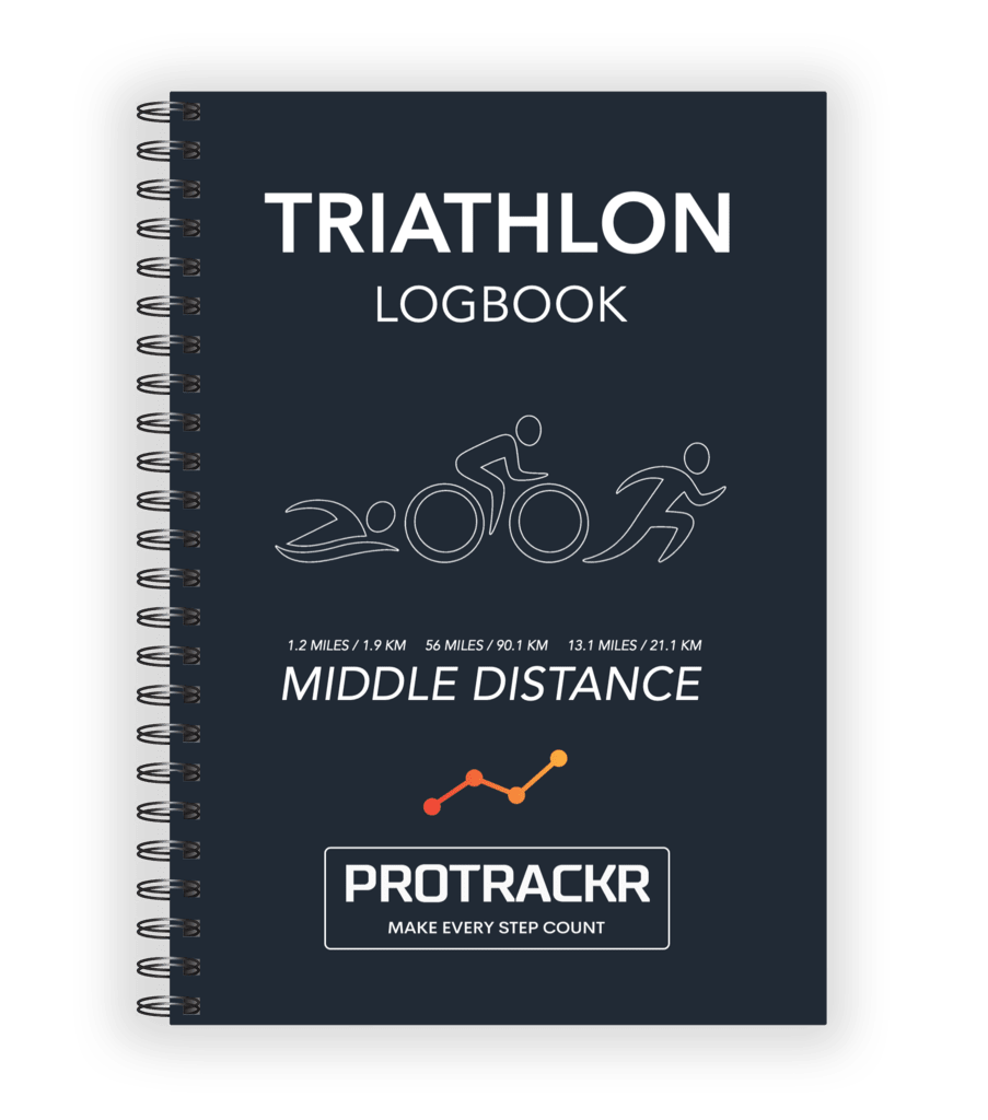 Middle Distance Triathlon Training Logbook, Navy Cover