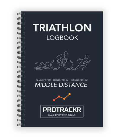 Middle Distance Triathlon Training Logbook, Navy Cover