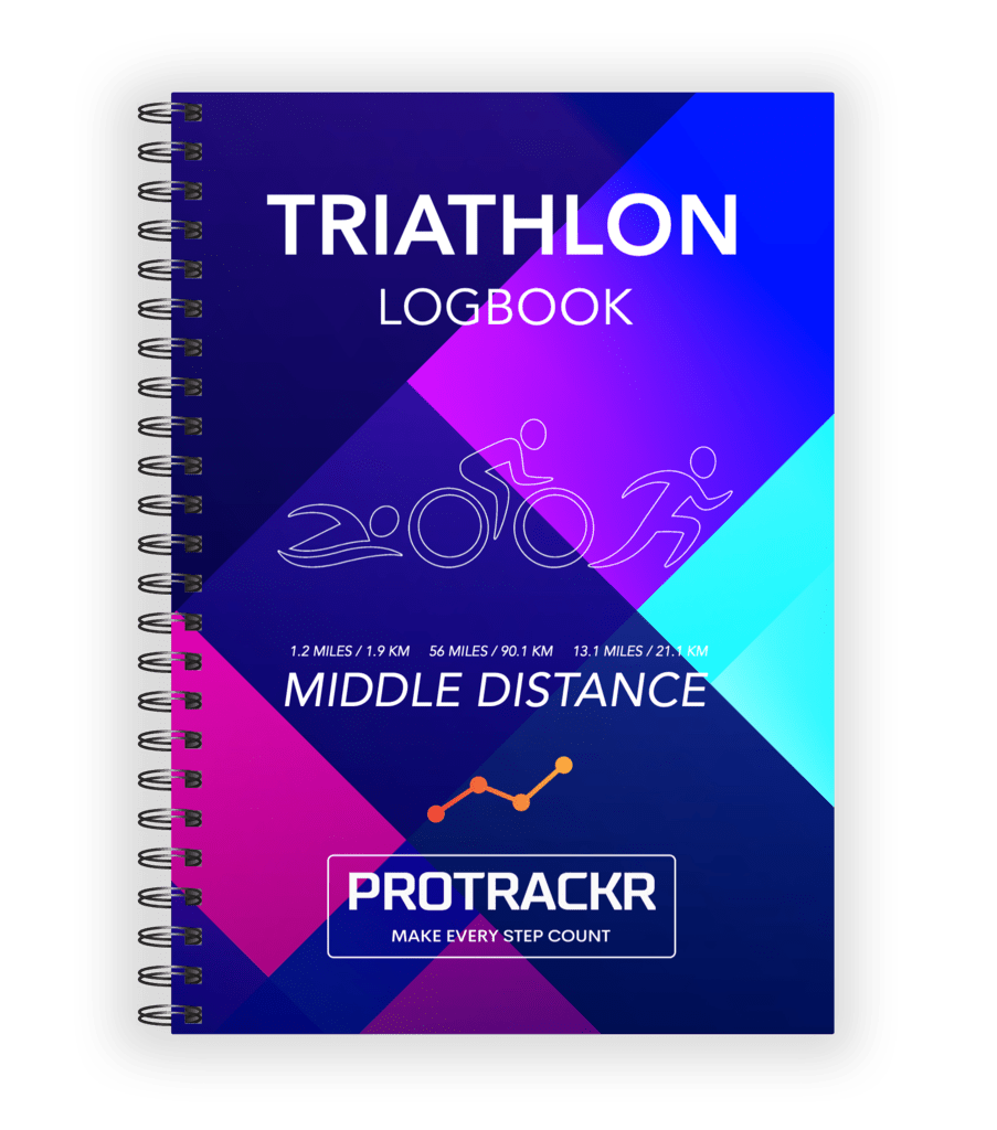 Middle Distance Triathlon Training Logbook, Neon Cover