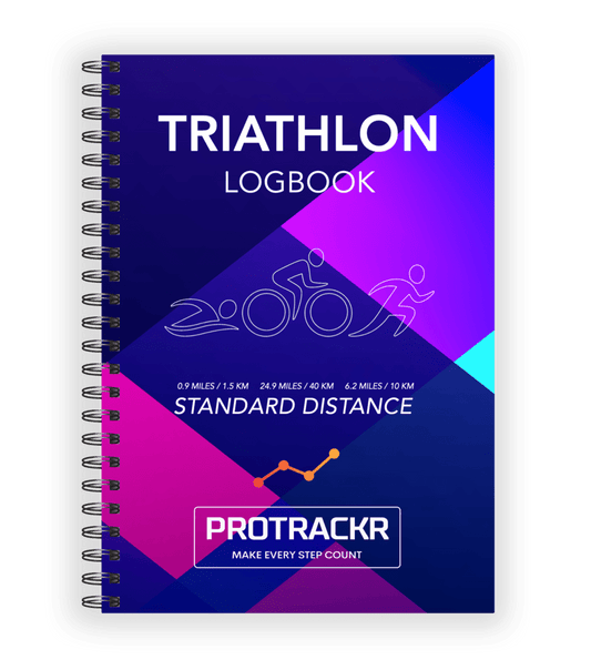 Standard Distance Triathlon Training Logbook, Neon Cover