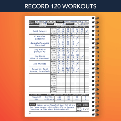 Workout Logbook - Record 120 Workouts