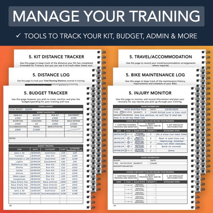 Long Course Distance/Ironman Training Logbook - Manage Your Training