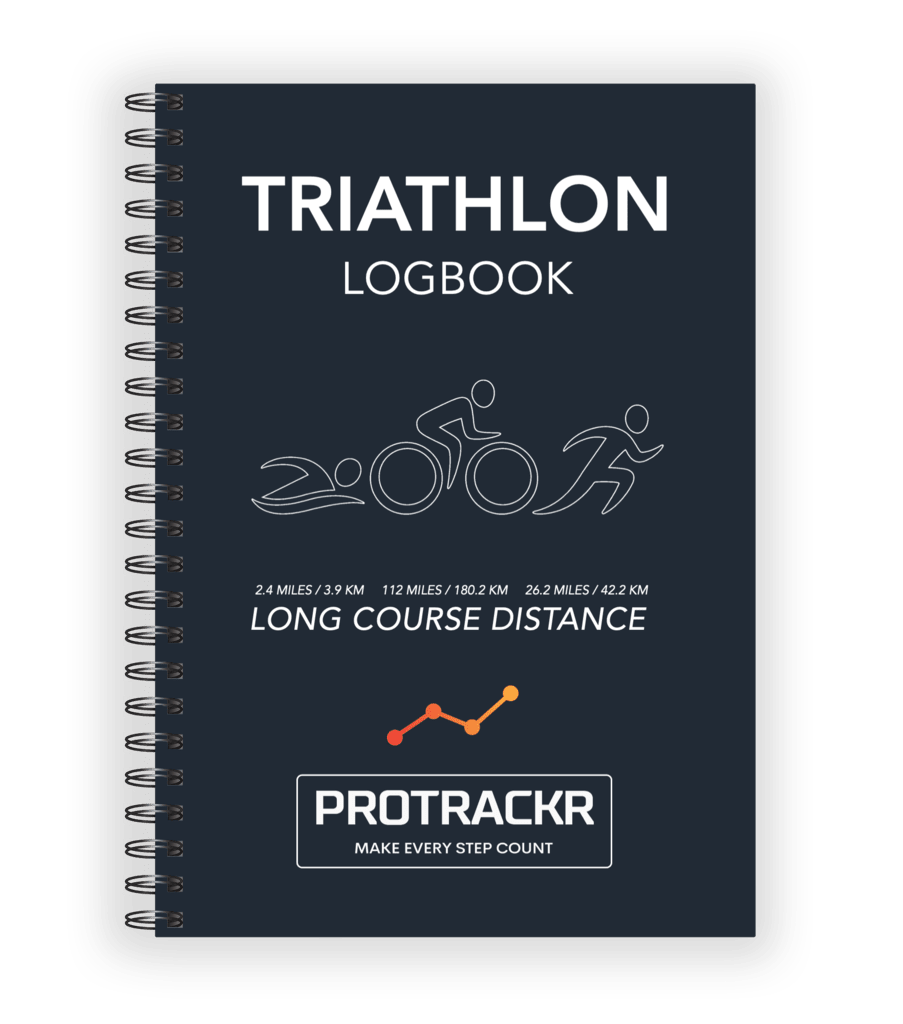 Long Course Distance/Ironman Training Logbook, Navy Cover