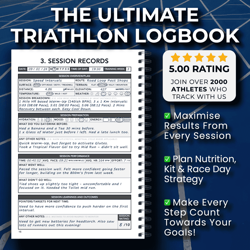 Long Course Distance Triathlon Training Logbook
