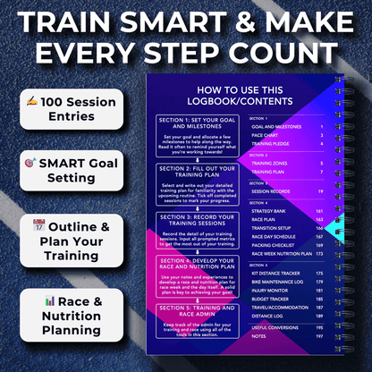 Standard Distance Triathlon Training Logbook