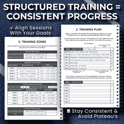 Middle Distance Triathlon Training Logbook