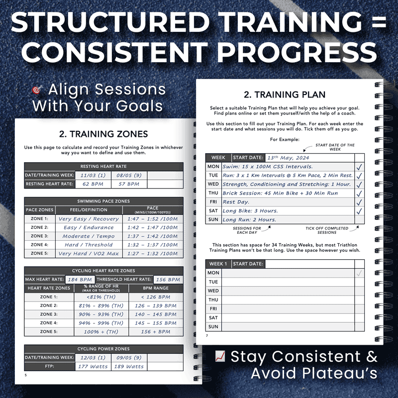 Long Course Distance Triathlon Training Logbook