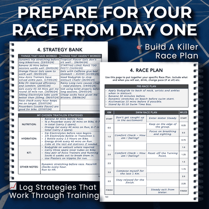 Long Course Distance Triathlon Training Logbook