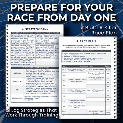 Middle Distance Triathlon Training Logbook