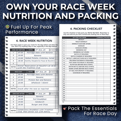 Long Course Distance Triathlon Training Logbook